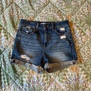 Distressed Denim Shorts
